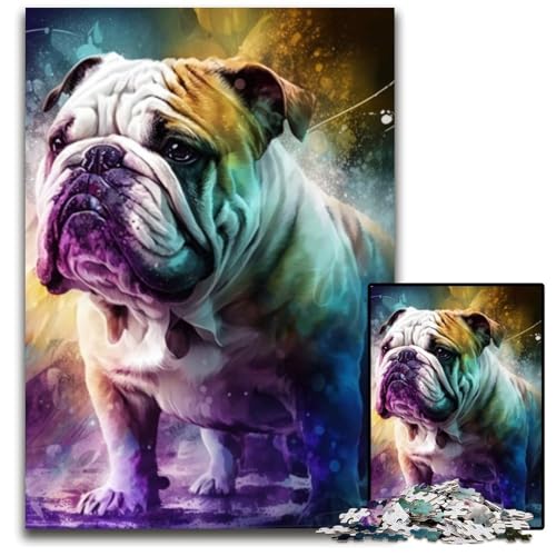 Puzzle 1000 Teile Fantasy Bulldog Puzzles für Erwachsene Perfekt für Halloween, Weihnachten, Geburtstagsgeschenk 26x38cm/10,23x14,96 Zoll Puzzle 1000 Teile Fantasy Bulldog Puzzles für Erwachsene Perfekt für Halloween, Weihnachten, Geburtstagsgeschenk 26x38cm/10,23x14,96 Zoll von RZFWJL
