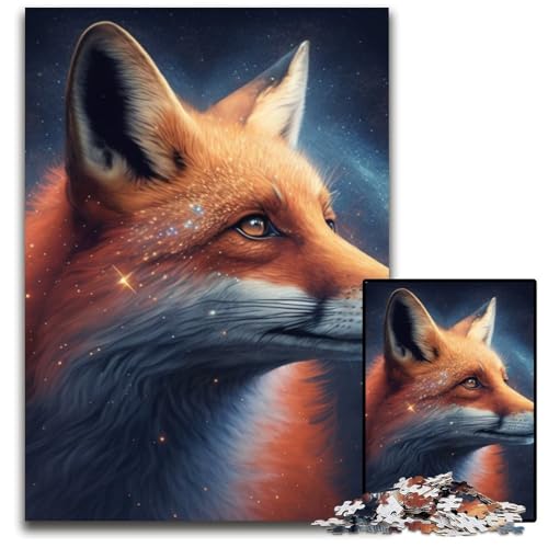 Puzzle 1000 Teile Fantasy Fox Puzzles für Erwachsene Perfekt für Halloween, Weihnachten, Geburtstagsgeschenk 50x75cm/19,68x29,52 Zoll von RZFWJL