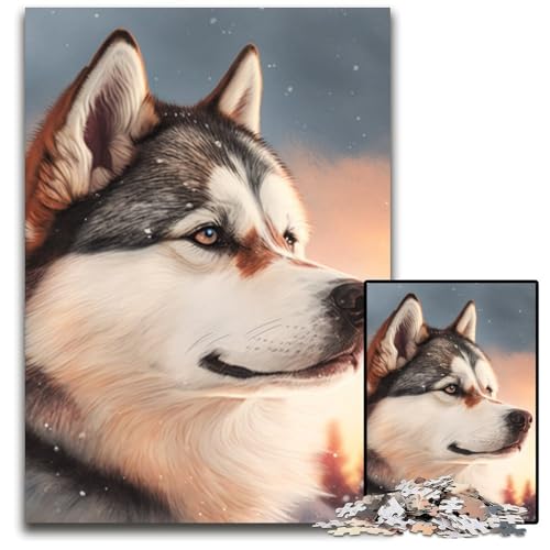 Puzzle 1000 Teile Fantasy Husky Puzzles für Erwachsene Perfekt für Halloween, Weihnachten, Geburtstagsgeschenk 26x38cm/10,23x14,96 Zoll Puzzle 1000 Teile Fantasy Husky Puzzles für Erwachsene Perfekt für Halloween, Weihnachten, Geburtstagsgeschenk 26x38cm/10,23x14,96 Zoll von RZFWJL