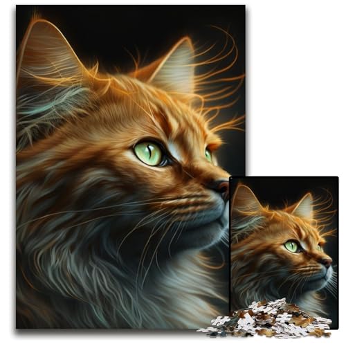 Puzzle 1000 Teile Fantasy-Katzen-Puzzle für Erwachsene, anspruchsvolles Denkspiel – entspannendes Spielzeug für Teenager, 50x75cm/19,68x29,52 Zoll Puzzle 1000 Teile Fantasy-Katzen-Puzzle für Erwachsene, anspruchsvolles Denkspiel – entspannendes Spielzeug für Teenager, 50x75cm/19,68x29,52 Zoll von RZFWJL