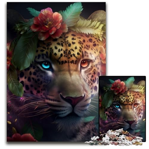Puzzle 1000 Teile Fantasy Leopard Anspruchsvolle Puzzles Perfekt für Teenager und Sammler, Ideale Heimdekoration und Reisegeschenk 26x38cm/10,23x14,96 Zoll Puzzle 1000 Teile Fantasy Leopard Anspruchsvolle Puzzles Perfekt für Teenager und Sammler, Ideale Heimdekoration und Reisegeschenk 26x38cm/10,23x14,96 Zoll von RZFWJL