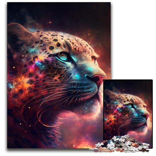 Puzzle 1000 Teile Fantasy Leopard Puzzle für Erwachsene, anspruchsvolles Denkspiel – entspannendes Spielzeug für Teenager, 26x38cm/10,23x14,96 Zoll Puzzle 1000 Teile Fantasy Leopard Puzzle für Erwachsene, anspruchsvolles Denkspiel – entspannendes Spielzeug für Teenager, 26x38cm/10,23x14,96 Zoll von RZFWJL