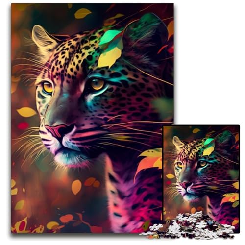 Puzzle 1000 Teile Fantasy Leopard Puzzle für Erwachsene, anspruchsvolles Denkspiel – entspannendes Spielzeug für Teenager, 50x75cm/19,68x29,52 Zoll Puzzle 1000 Teile Fantasy Leopard Puzzle für Erwachsene, anspruchsvolles Denkspiel – entspannendes Spielzeug für Teenager, 50x75cm/19,68x29,52 Zoll von RZFWJL