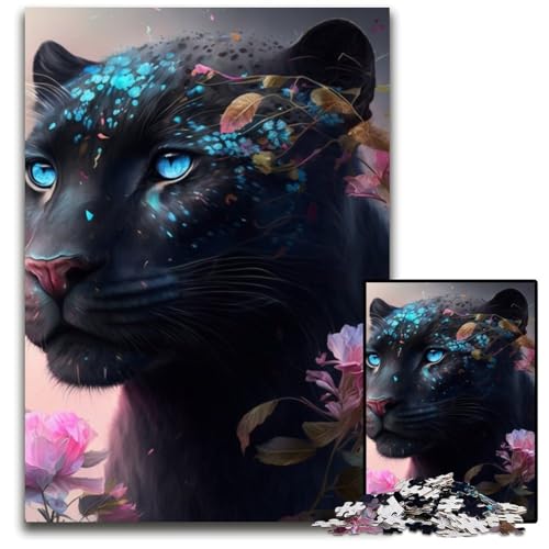 Puzzle 1000 Teile Fantasy Leopard Unmögliches Puzzle für Erwachsene Perfekt für Halloween, Weihnachten, Geburtstagsgeschenk 26x38cm/10,23x14,96 Zoll Puzzle 1000 Teile Fantasy Leopard Unmögliches Puzzle für Erwachsene Perfekt für Halloween, Weihnachten, Geburtstagsgeschenk 26x38cm/10,23x14,96 Zoll von RZFWJL