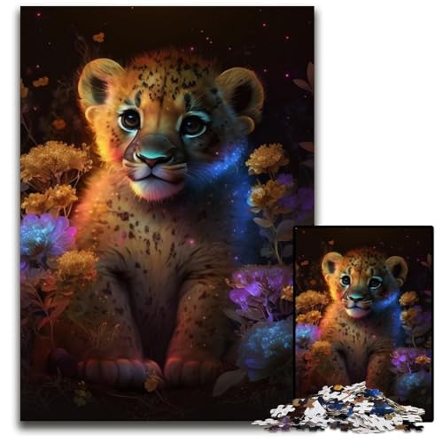 Puzzle 1000 Teile Fantasy-Löwe, Unmögliches Puzzle für Erwachsene, Perfekt für Halloween, Weihnachten, Geburtstagsgeschenk, 50x75cm/19,68x29,52 Zoll Puzzle 1000 Teile Fantasy-Löwe, Unmögliches Puzzle für Erwachsene, Perfekt für Halloween, Weihnachten, Geburtstagsgeschenk, 50x75cm/19,68x29,52 Zoll von RZFWJL