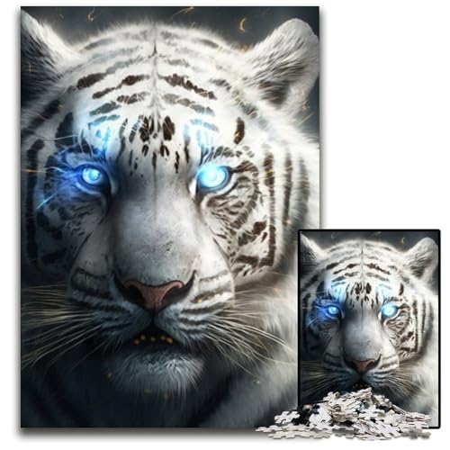 Puzzle 1000 Teile Fantasy Tiger Puzzle für Erwachsene, anspruchsvolles Denkspiel – entspannendes Spielzeug für Teenager, 26x38cm/10,23x14,96 Zoll Puzzle 1000 Teile Fantasy Tiger Puzzle für Erwachsene, anspruchsvolles Denkspiel – entspannendes Spielzeug für Teenager, 26x38cm/10,23x14,96 Zoll von RZFWJL