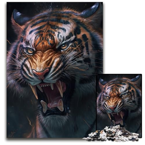 Puzzle 1000 Teile Fantasy Tiger Puzzle für Erwachsene, anspruchsvolles Denkspiel – entspannendes Spielzeug für Teenager, 26x38cm/10,23x14,96 Zoll Puzzle 1000 Teile Fantasy Tiger Puzzle für Erwachsene, anspruchsvolles Denkspiel – entspannendes Spielzeug für Teenager, 26x38cm/10,23x14,96 Zoll von RZFWJL