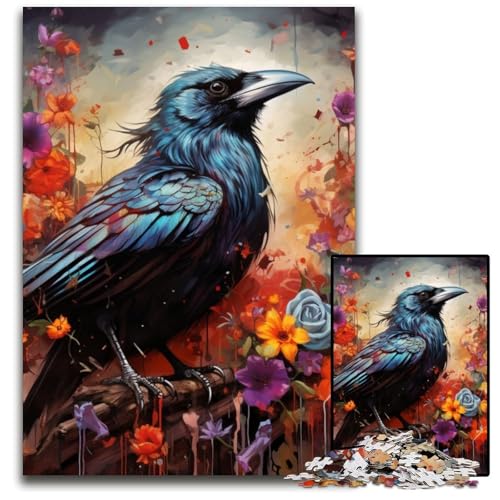 Puzzle 1000 Teile Krähenblumen Unmögliches Puzzle für Erwachsene Perfekt für Halloween, Weihnachten, Geburtstagsgeschenk 26x38cm/10,23x14,96 Zoll Puzzle 1000 Teile Krähenblumen Unmögliches Puzzle für Erwachsene Perfekt für Halloween, Weihnachten, Geburtstagsgeschenk 26x38cm/10,23x14,96 Zoll von RZFWJL