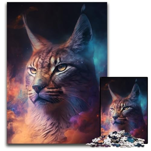 Puzzle 1000 Teile Luchsnebel, Unmögliches Puzzle für Erwachsene, Perfekt für Halloween, Weihnachten, Geburtstagsgeschenk, 26x38cm/10,23x14,96 Zoll Puzzle 1000 Teile Luchsnebel, Unmögliches Puzzle für Erwachsene, Perfekt für Halloween, Weihnachten, Geburtstagsgeschenk, 26x38cm/10,23x14,96 Zoll von RZFWJL