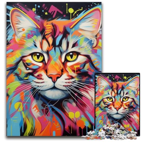 Puzzle 1000 Teile Maine Coon Unmögliches Puzzle für Erwachsene Perfekt für Halloween, Weihnachten, Geburtstagsgeschenk 26x38cm/10,23x14,96 Zoll Puzzle 1000 Teile Maine Coon Unmögliches Puzzle für Erwachsene Perfekt für Halloween, Weihnachten, Geburtstagsgeschenk 26x38cm/10,23x14,96 Zoll von RZFWJL