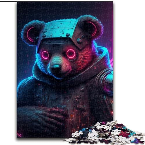 Puzzle 1000 Teile Mechanischer Bär Puzzles aus Holz, pädagogische Aktivität zur Verbesserung kognitiver Fähigkeiten, 1000 Stück(50x75cm) von RZFWJL