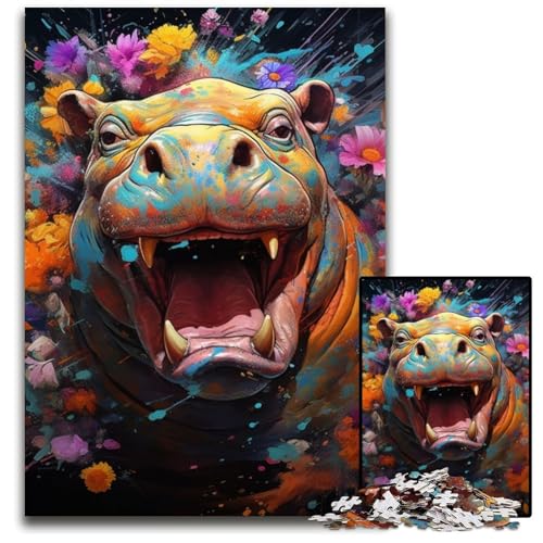 Puzzle 1000 Teile Nilpferd-Puzzle für Erwachsene, anspruchsvolles Denkspiel – entspannendes Spielzeug für Teenager, 50x75cm/19,68x29,52 Zoll Puzzle 1000 Teile Nilpferd-Puzzle für Erwachsene, anspruchsvolles Denkspiel – entspannendes Spielzeug für Teenager, 50x75cm/19,68x29,52 Zoll von RZFWJL