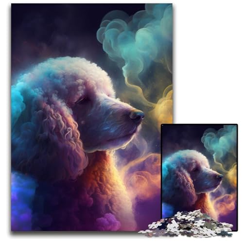 Puzzle 1000 Teile Pudelnebel Unmögliches Puzzle für Erwachsene Perfekt für Halloween, Weihnachten, Geburtstagsgeschenk 50x75cm/19,68x29,52 Zoll von RZFWJL