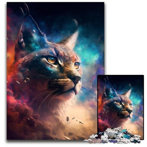 Puzzle 1000 Teile Spirit Lynx Unmögliches Puzzle für Erwachsene Perfekt für Halloween, Weihnachten, Geburtstagsgeschenk 26x38cm/10,23x14,96 Zoll Puzzle 1000 Teile Spirit Lynx Unmögliches Puzzle für Erwachsene Perfekt für Halloween, Weihnachten, Geburtstagsgeschenk 26x38cm/10,23x14,96 Zoll von RZFWJL