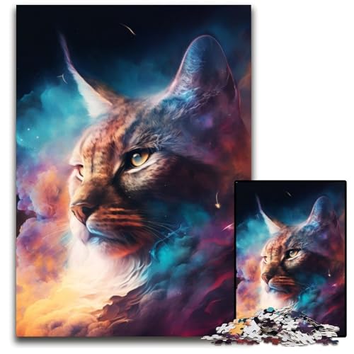 Puzzle 1000 Teile Spirit Lynx Unmögliches Puzzle für Erwachsene Perfekt für Halloween, Weihnachten, Geburtstagsgeschenk 26x38cm/10,23x14,96 Zoll Puzzle 1000 Teile Spirit Lynx Unmögliches Puzzle für Erwachsene Perfekt für Halloween, Weihnachten, Geburtstagsgeschenk 26x38cm/10,23x14,96 Zoll von RZFWJL