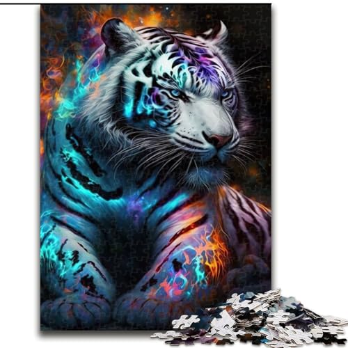 Puzzle 1000 Teile Tiger-Puzzle aus Pappe, perfekt für Familienspaß, Partyspiele, Geburtstagsparty-Geschenke, 1000 Teile(26x38cm) von RZFWJL