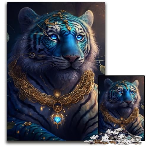 Puzzle 1000 Teile Tiger-Puzzle für Erwachsene, anspruchsvolles Denkspiel – entspannendes Spielzeug für Teenager, 50x75cm/19,68x29,52 Zoll Puzzle 1000 Teile Tiger-Puzzle für Erwachsene, anspruchsvolles Denkspiel – entspannendes Spielzeug für Teenager, 50x75cm/19,68x29,52 Zoll von RZFWJL