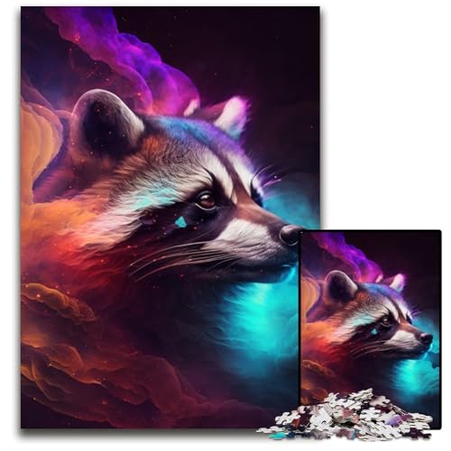 Puzzle 1000 Teile Waschbärnebel, anspruchsvolle Puzzles, perfekt für Teenager und Sammler, ideale Heimdekoration und Reisegeschenk, 50x75cm/19,68x29,52 Zoll Puzzle 1000 Teile Waschbärnebel, anspruchsvolle Puzzles, perfekt für Teenager und Sammler, ideale Heimdekoration und Reisegeschenk, 50x75cm/19,68x29,52 Zoll von RZFWJL