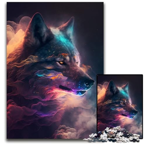 Puzzle 1000 Teile Wolfsnebel Unmögliches Puzzle für Erwachsene Perfekt für Halloween, Weihnachten, Geburtstagsgeschenk 26x38cm/10,23x14,96 Zoll Puzzle 1000 Teile Wolfsnebel Unmögliches Puzzle für Erwachsene Perfekt für Halloween, Weihnachten, Geburtstagsgeschenk 26x38cm/10,23x14,96 Zoll von RZFWJL