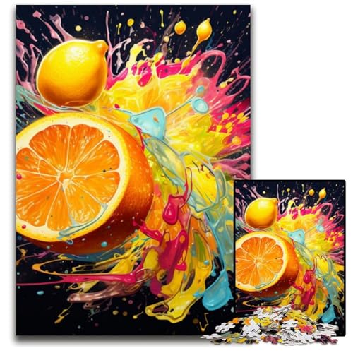 Puzzle 1000 Teile Zitronen-Puzzle, interaktives Familienspiel, Bastelgeschenk mit farbenfrohen Kunstwerken, 26x38cm/10,23x14,96 Zoll Puzzle 1000 Teile Zitronen-Puzzle, interaktives Familienspiel, Bastelgeschenk mit farbenfrohen Kunstwerken, 26x38cm/10,23x14,96 Zoll von RZFWJL