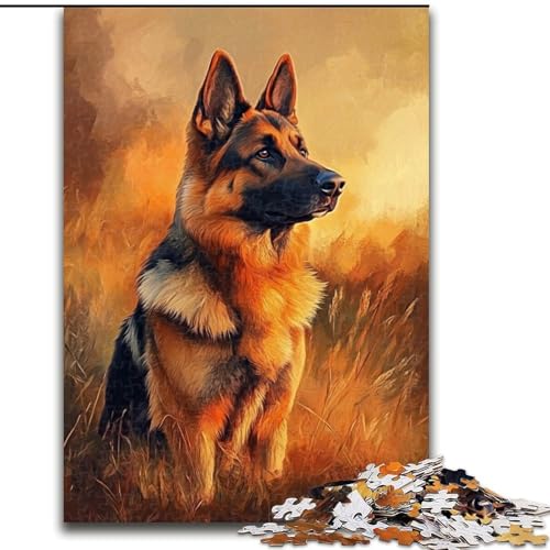 Puzzle 1000 Teile für Erwachsene, Deutscher Schäferhund, Puzzle für Teenager, Familienspieleabend, gehirnfordernde Geschenkidee, 50x75cm Puzzle 1000 Teile für Erwachsene, Deutscher Schäferhund, Puzzle für Teenager, Familienspieleabend, gehirnfordernde Geschenkidee, 50x75cm von RZFWJL