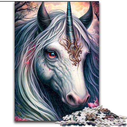 Puzzle 1000 Teile für Erwachsene, Einhorn-Fantasie-Puzzle aus Holz, perfekt für Familienspaß, Partyspiele, Geburtstagsparty-Geschenke, 1000 Stück(50x75cm) von RZFWJL