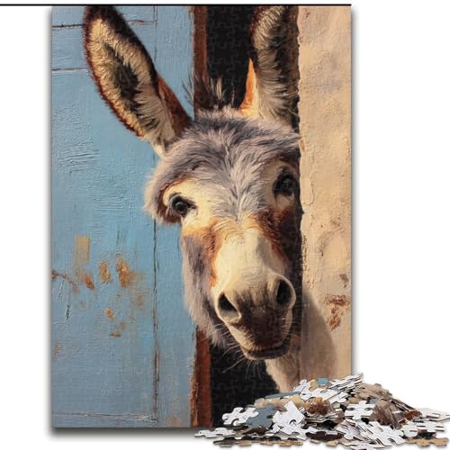 Puzzle 1000 Teile für Erwachsene, Esel-Puzzle, Spiel für Erwachsene, Geschenk, Familien-Interaktives Spiel, Gehirn-Herausforderung, Geschenk, 50x75cm von RZFWJL