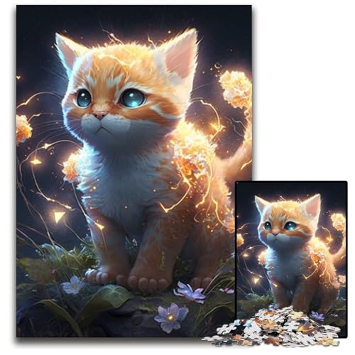 Puzzle 1000 Teile für Erwachsene, Fantasie-Katzen-Puzzles für Erwachsene, Geburtstagsgeschenkidee, anspruchsvolles Denkspiel, 26x38cm/10,23x14,96 Zoll Puzzle 1000 Teile für Erwachsene, Fantasie-Katzen-Puzzles für Erwachsene, Geburtstagsgeschenkidee, anspruchsvolles Denkspiel, 26x38cm/10,23x14,96 Zoll von RZFWJL