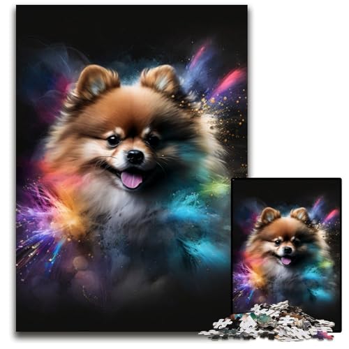 Puzzle 1000 Teile für Erwachsene, Fantasie-Puzzle mit Zwergspitz aus Pappe für Erwachsene, perfekt für Familienspaß an Weihnachten, Thanksgiving, Geburtstagen und Ostern, 26x38cm/10,23x14,96 Zoll Puzzle 1000 Teile für Erwachsene, Fantasie-Puzzle mit Zwergspitz aus Pappe für Erwachsene, perfekt für Familienspaß an Weihnachten, Thanksgiving, Geburtstagen und Ostern, 26x38cm/10,23x14,96 Zoll von RZFWJL