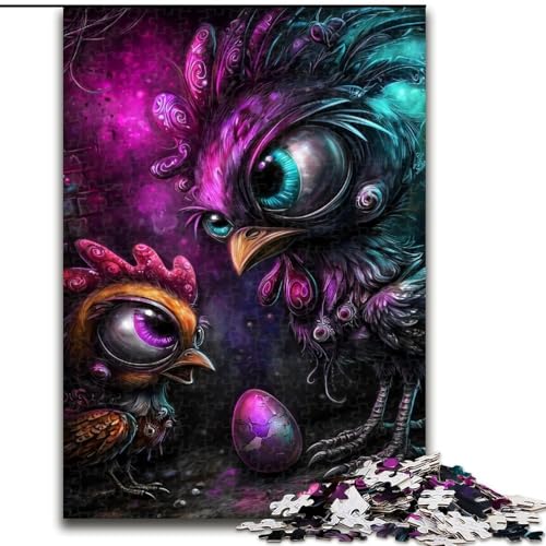 Puzzle 1000 Teile für Erwachsene, Fantasy Cock Puzzle, Familienaktivitätsspiel für Teenager, anspruchsvolles Denkspiel, 50x75cm von RZFWJL