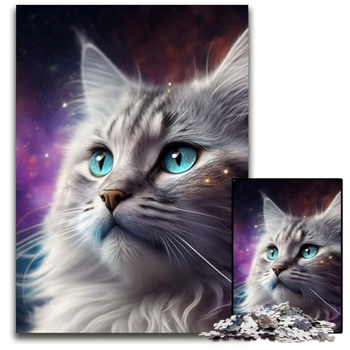 Puzzle 1000 Teile für Erwachsene, Fantasy-Katzen-Puzzle für Erwachsene, Geschenk für Männer und Frauen, Alltag und besondere Anlässe, 26x38cm/10,23x14,96 Zoll Puzzle 1000 Teile für Erwachsene, Fantasy-Katzen-Puzzle für Erwachsene, Geschenk für Männer und Frauen, Alltag und besondere Anlässe, 26x38cm/10,23x14,96 Zoll von RZFWJL