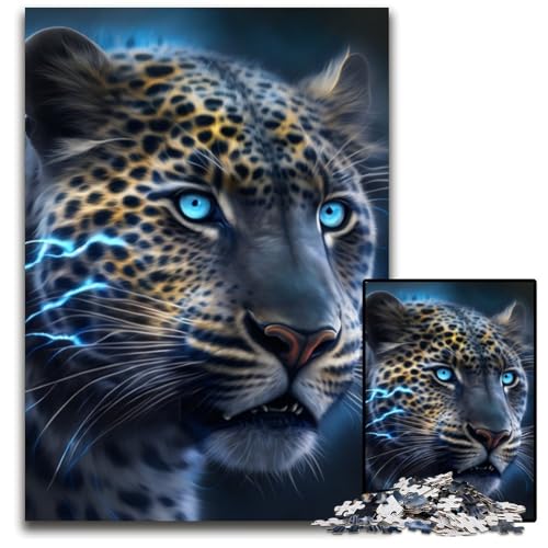 Puzzle 1000 Teile für Erwachsene, Fantasy-Leoparden-Puzzles für Erwachsene, Geburtstagsgeschenkidee, anspruchsvolles Denkspiel, 26x38cm/10,23x14,96 Zoll Puzzle 1000 Teile für Erwachsene, Fantasy-Leoparden-Puzzles für Erwachsene, Geburtstagsgeschenkidee, anspruchsvolles Denkspiel, 26x38cm/10,23x14,96 Zoll von RZFWJL