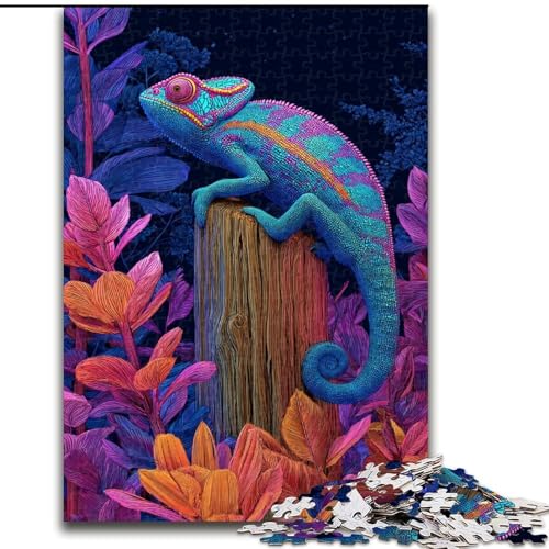 Puzzle 1000 Teile für Erwachsene, Farbchamäleon, für 14+, anspruchsvolles Spiel als Geschenk für die ganze Familie und Freunde (Größe 50x75cm) von RZFWJL