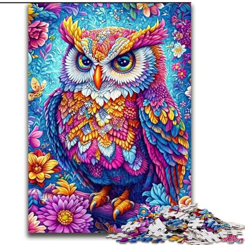 Puzzle 1000 Teile für Erwachsene, Farbiges Eulen-Puzzle, interaktives Familienspiel, DIY-Heimdekoration, Gehirn-Herausforderung, Geschenk, 50x75cm Puzzle 1000 Teile für Erwachsene, Farbiges Eulen-Puzzle, interaktives Familienspiel, DIY-Heimdekoration, Gehirn-Herausforderung, Geschenk, 50x75cm von RZFWJL