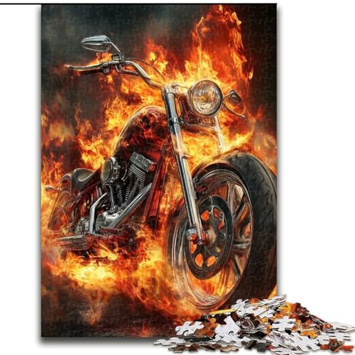 Puzzle 1000 Teile für Erwachsene, Flammen-Motorrad-Puzzle, ideal für Liebhaber, perfektes Weihnachts-, Neujahrs- und Valentinstagsgeschenk, 50x75cm Puzzle 1000 Teile für Erwachsene, Flammen-Motorrad-Puzzle, ideal für Liebhaber, perfektes Weihnachts-, Neujahrs- und Valentinstagsgeschenk, 50x75cm von RZFWJL