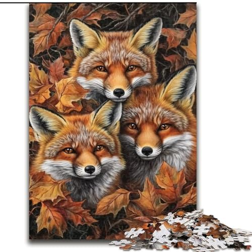 Puzzle 1000 Teile für Erwachsene, Fuchs und Laub, Puzzle, perfekt für Teenager, Familienzusammenhalt, Denksportaufgabe und DIY-Geschenk zur Heimdekoration, 50x75cm Puzzle 1000 Teile für Erwachsene, Fuchs und Laub, Puzzle, perfekt für Teenager, Familienzusammenhalt, Denksportaufgabe und DIY-Geschenk zur Heimdekoration, 50x75cm von RZFWJL