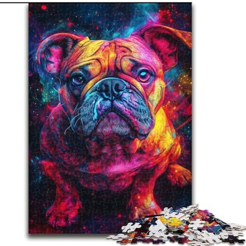 Puzzle 1000 Teile für Erwachsene, Galaxy Bulldog Jigsaw, aus Pappe, anspruchsvolles Denkspiel für Teenager, unterhaltsames interaktives Spiel für die ganze Familie, 1000 Teile(26x38cm) von RZFWJL
