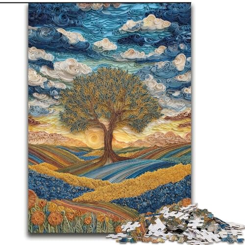 Puzzle 1000 Teile für Erwachsene, Geschenk, Baum des Lebens, Spielzeug, Lernspiele, Stressabbau, tolle Geschenke und Spielzeuge (Größe 50x75cm) von RZFWJL