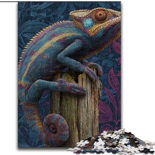 Puzzle 1000 Teile für Erwachsene, Geschenk, Farbchamäleon, Spielzeug, Lernspiele, Stressabbau, tolle Geschenke und Spielzeuge (Größe 50x75cm) von RZFWJL