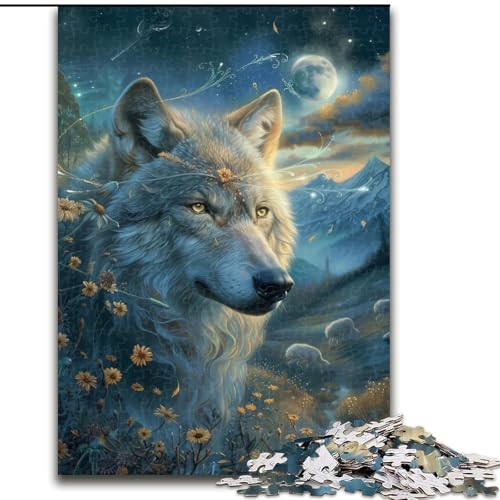Puzzle 1000 Teile für Erwachsene, Geschenke, Fantasy-Wolf, Spielzeug, Lernspiele, Stressabbau, tolle Geschenke und Spielzeuge (Größe 50x75cm) von RZFWJL
