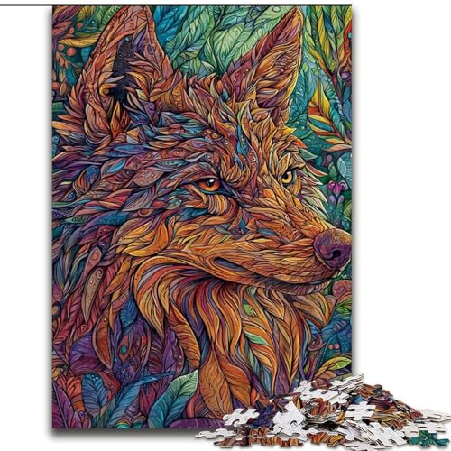 Puzzle 1000 Teile für Erwachsene, Geschenke, Wolfskunst, Spielzeug, Lernspiele, Stressabbau, tolle Geschenke und Spielzeuge (Größe 50x75cm) von RZFWJL