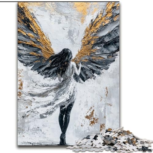 Puzzle 1000 Teile für Erwachsene, Geschenke Goldener Engel, Spielzeug, Lernspiele, Stressabbau, tolle Geschenke und Spielzeuge (Größe 50x75cm) von RZFWJL