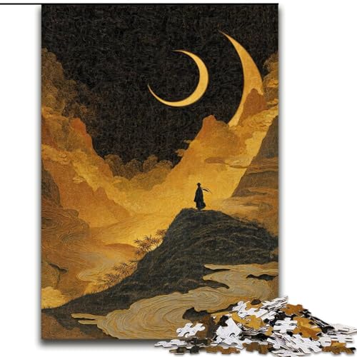 Puzzle 1000 Teile für Erwachsene, Geschenke für Erwachsene, Berge im japanischen Stil, Lernspielzeug, ganze Familie (Größe 26x38cm) von RZFWJL