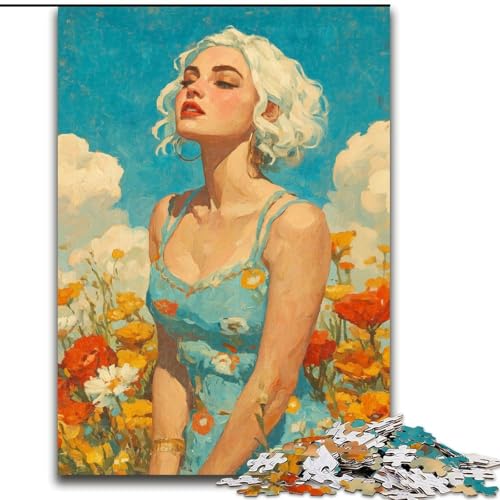 Puzzle 1000 Teile für Erwachsene, Geschenke für Sommermädchen, Spielzeug, Lernspiele, Stressabbau, tolle Geschenke und Spielzeuge (Größe 26x38cm) von RZFWJL