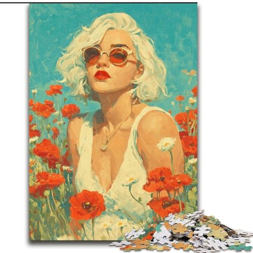 Puzzle 1000 Teile für Erwachsene, Geschenke für Sommermädchen, Spielzeug, Lernspiele, Stressabbau, tolle Geschenke und Spielzeuge (Größe 50x75cm) von RZFWJL