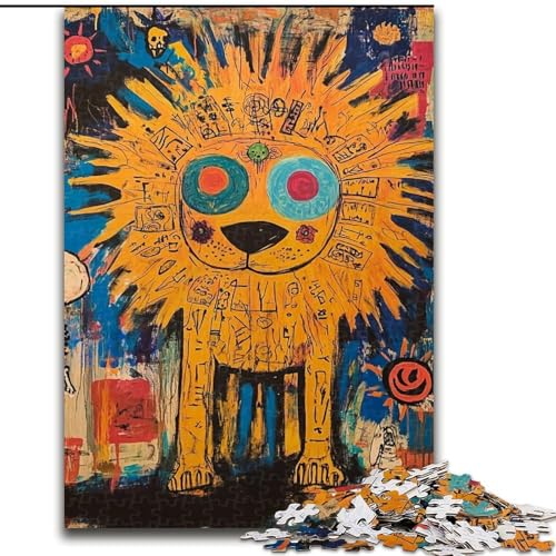 Puzzle 1000 Teile für Erwachsene, Geschenke im Basquiat-Stil, Spielzeug, Lernspiele, Stressabbau, tolle Geschenke und Spielzeuge (Größe 50x75cm) von RZFWJL
