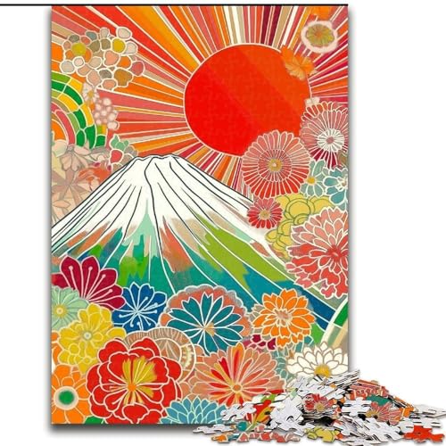 Puzzle 1000 Teile für Erwachsene, Geschenke zum Thema Mount Fuji, Japan, Spielzeug, Lernspiele, Stressabbau, tolle Geschenke und Spielzeuge (Größe 50x75cm) von RZFWJL