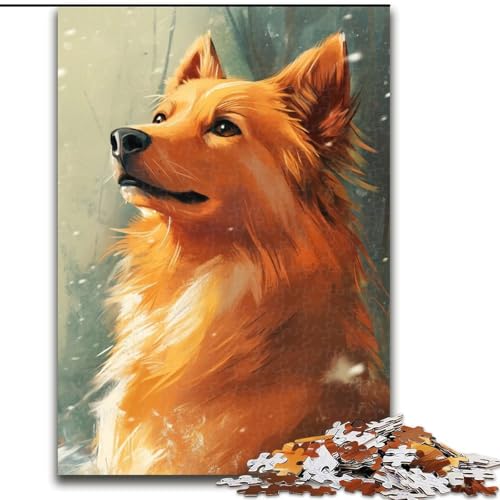 Puzzle 1000 Teile für Erwachsene, Hunde-Puzzle, anspruchsvolles Denkspiel, Familienaktivität, Heimdekoration, 50x75cm von RZFWJL