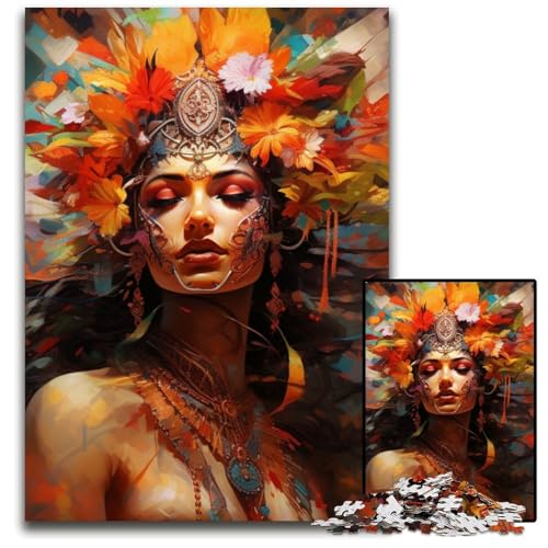 Puzzle 1000 Teile für Erwachsene, Indische Puzzles für Erwachsene, Geburtstagsgeschenkidee, anspruchsvolles Denkspiel, 26x38cm/10,23x14,96 Zoll von RZFWJL