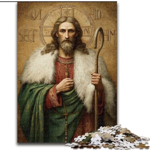 Puzzle 1000 Teile für Erwachsene, Jesus-Kunst, Lernspielzeug, einzigartige Geburtstags- und Geschenkideen für Kinder ab 14 Jahren (Größe 50x75cm) von RZFWJL
